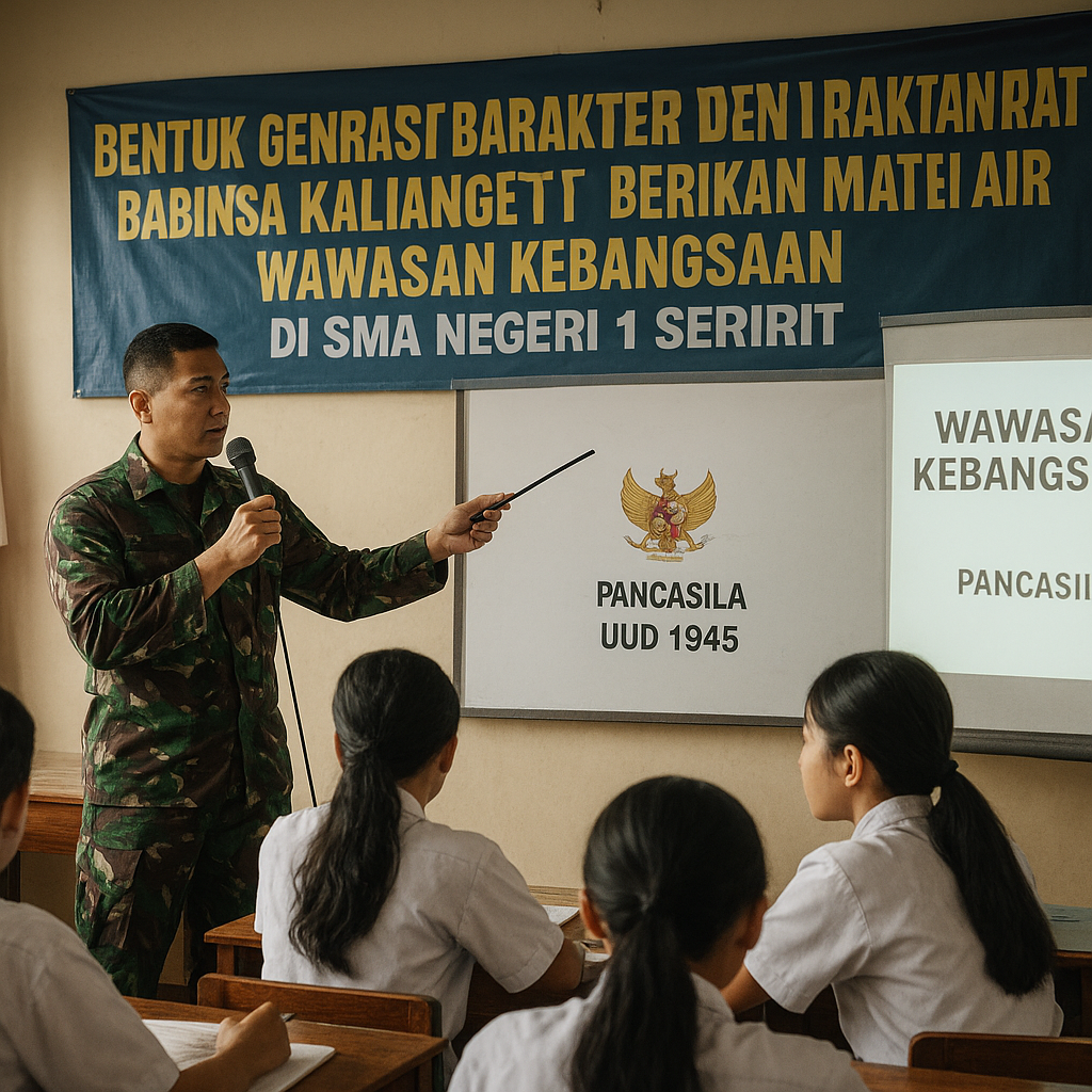 Bentuk Generasi Berkarakter dan Cinta Tanah Air, Babinsa Kal...