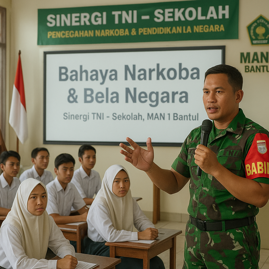 Sinergi TNI-Sekolah: Babinsa Beri Penyuluhan Bahaya Narkoba...