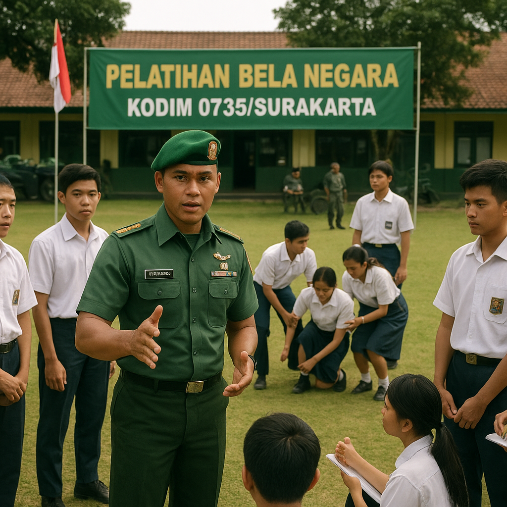 Kodim 0735/Surakarta Beri Pelatihan Bela Negara untuk Pelaja...