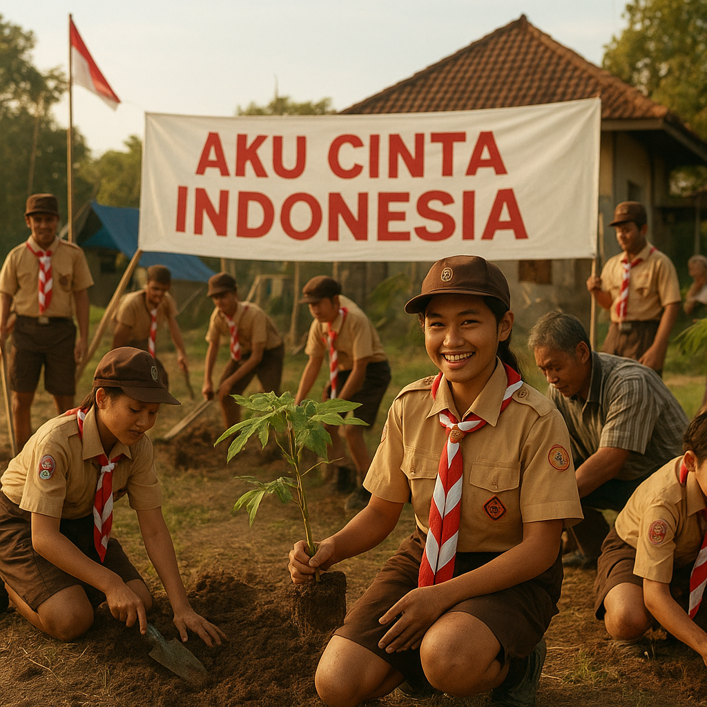 Pramuka Penggalang Ikuti Perkemahan Bakti dengan Tema 'Aku C...