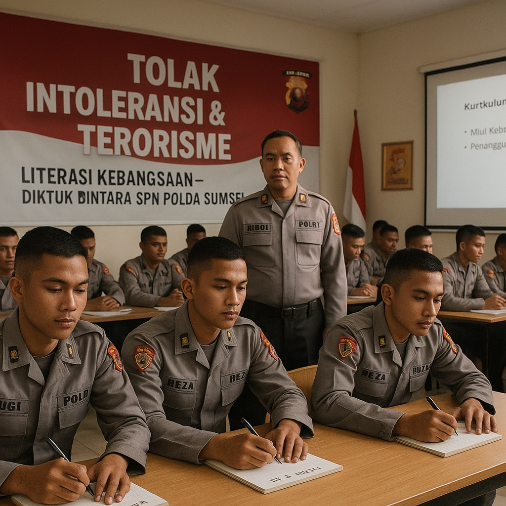 Tolak Intoleransi & Terorisme, Diktuk Bintara SPN Polda Sums...