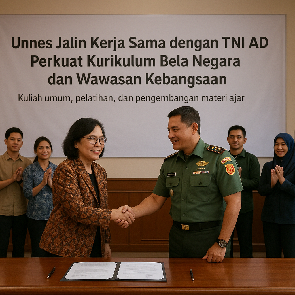 Unnes Jalin Kerja Sama dengan TNI AD, Perkuat Kurikulum Bela...