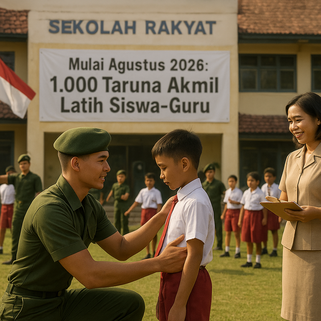 Mulai Agustus, 1.000 Taruna Akmil Latih Siswa-Guru Sekolah R...