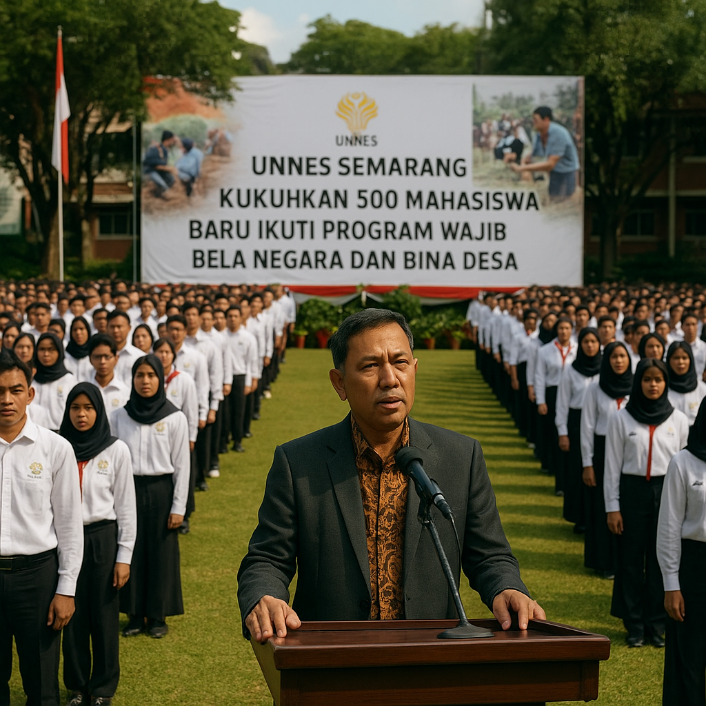 Unnes Semarang Kukuhkan 500 Mahasiswa Baru Ikuti Program Waj...