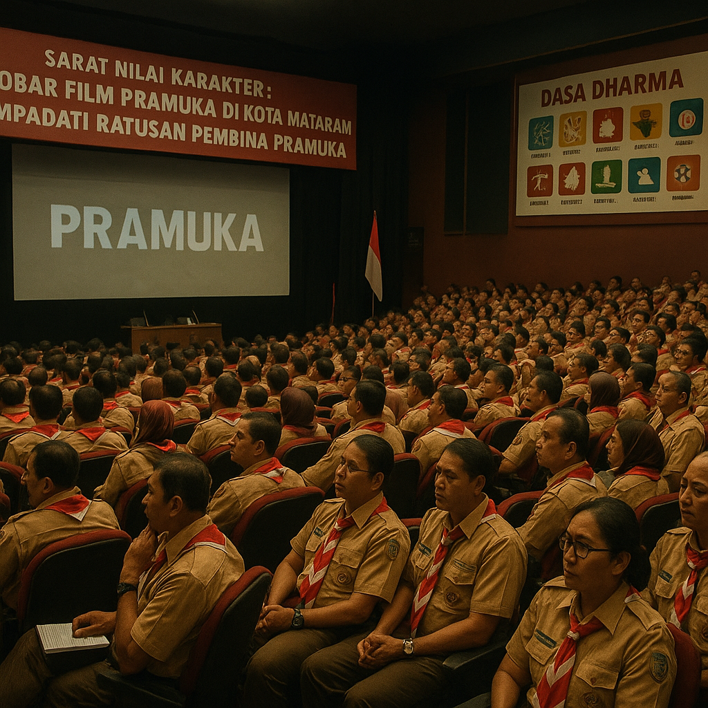 Sarat Nilai Karakter, Nobar Film Pramuka di Kota Mataram Dip...