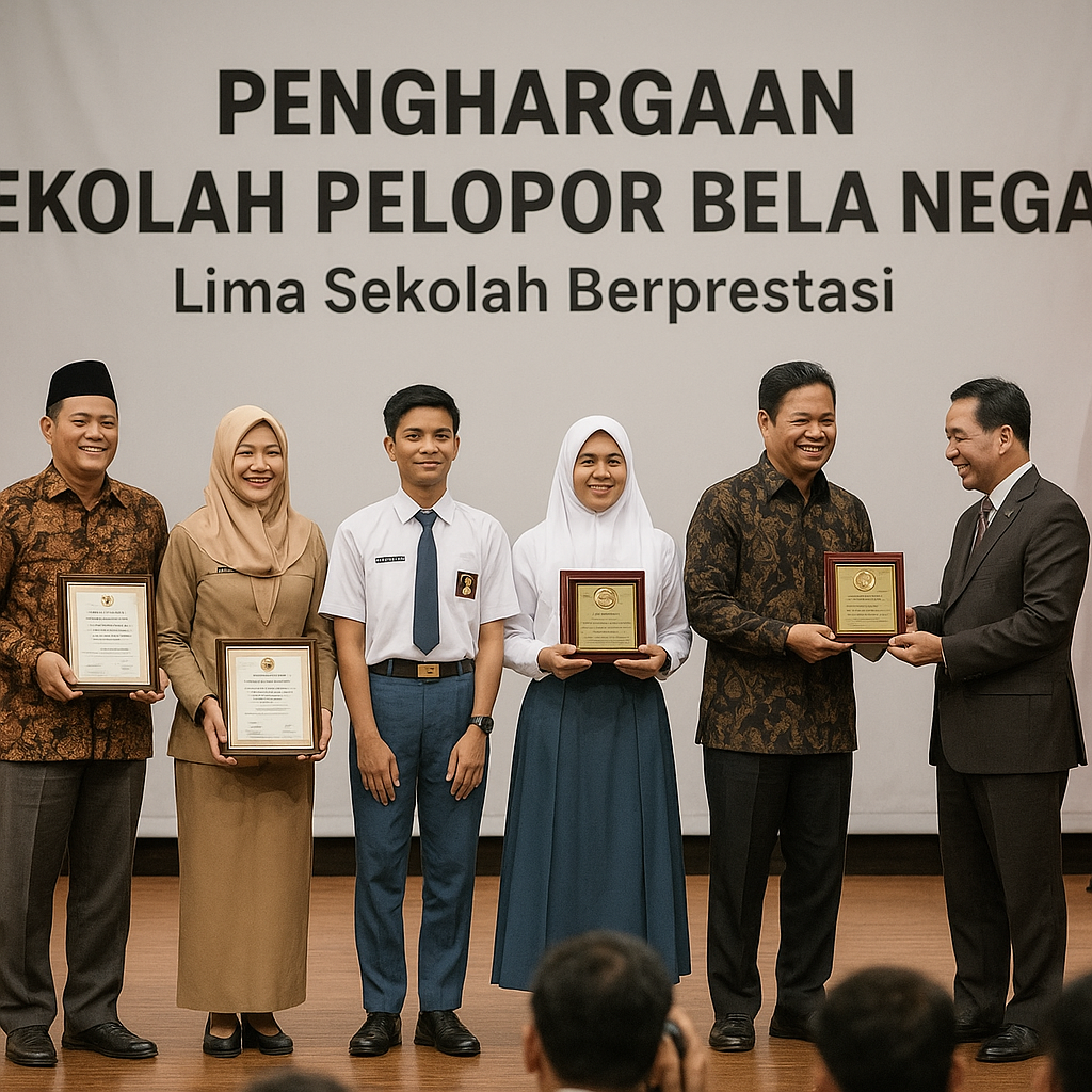 Penghargaan "Sekolah Pelopor Bela Negara" untuk Lima Sekolah...
