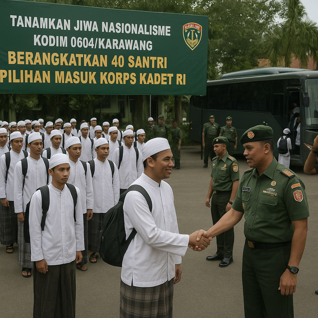 Tanamkan Jiwa Nasionalisme, Kodim 0604/Karawang Berangkatkan...