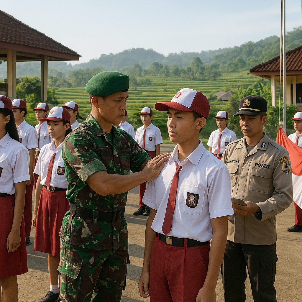 Semangat Kemerdekaan Mulai Dibangun, Babinsa dan Bhabinkamti...