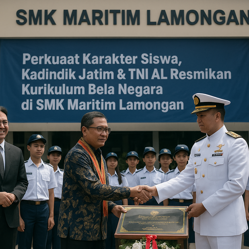 Perkuat Karakter Siswa, Kadindik Jatim & TNI AL Resmikan Kur...