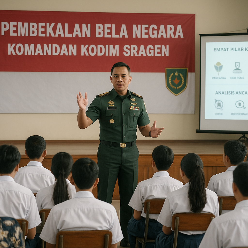 Komandan Kodim Sragen Bekali Siswa SMA dengan Materi Bela Ne...