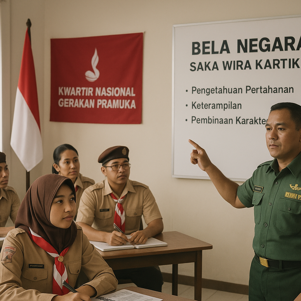 Kwartir Nasional Gerakan Pramuka Perkuat Materi Bela Negara...