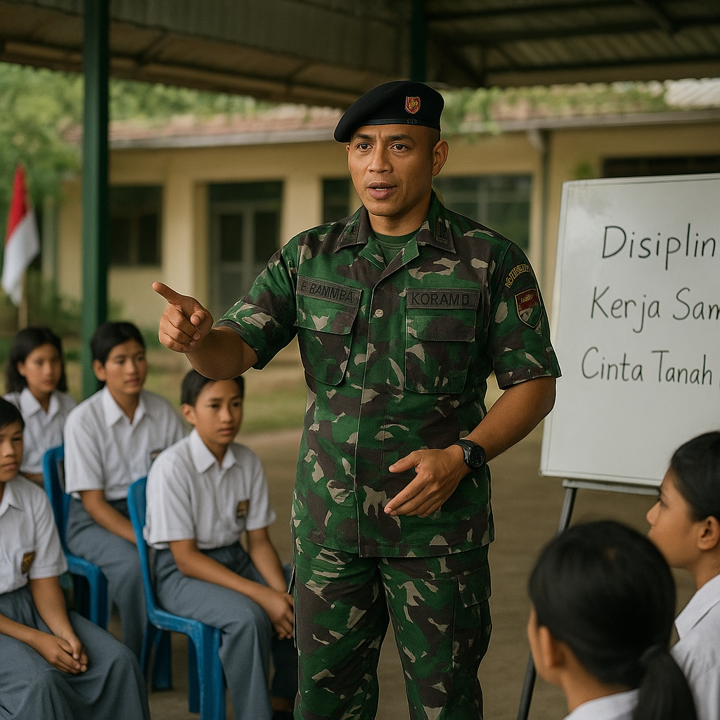 Babinsa Bekali Siswa SMP di Purwakarta dengan Pembinaan Ment...
