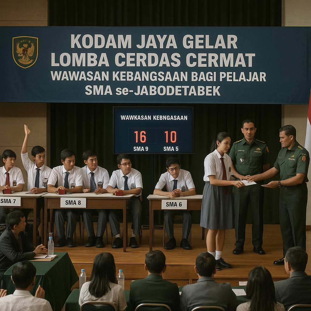 Kodam Jaya Gelar Lomba Cerdas Cermat Wawasan Kebangsaan bagi...
