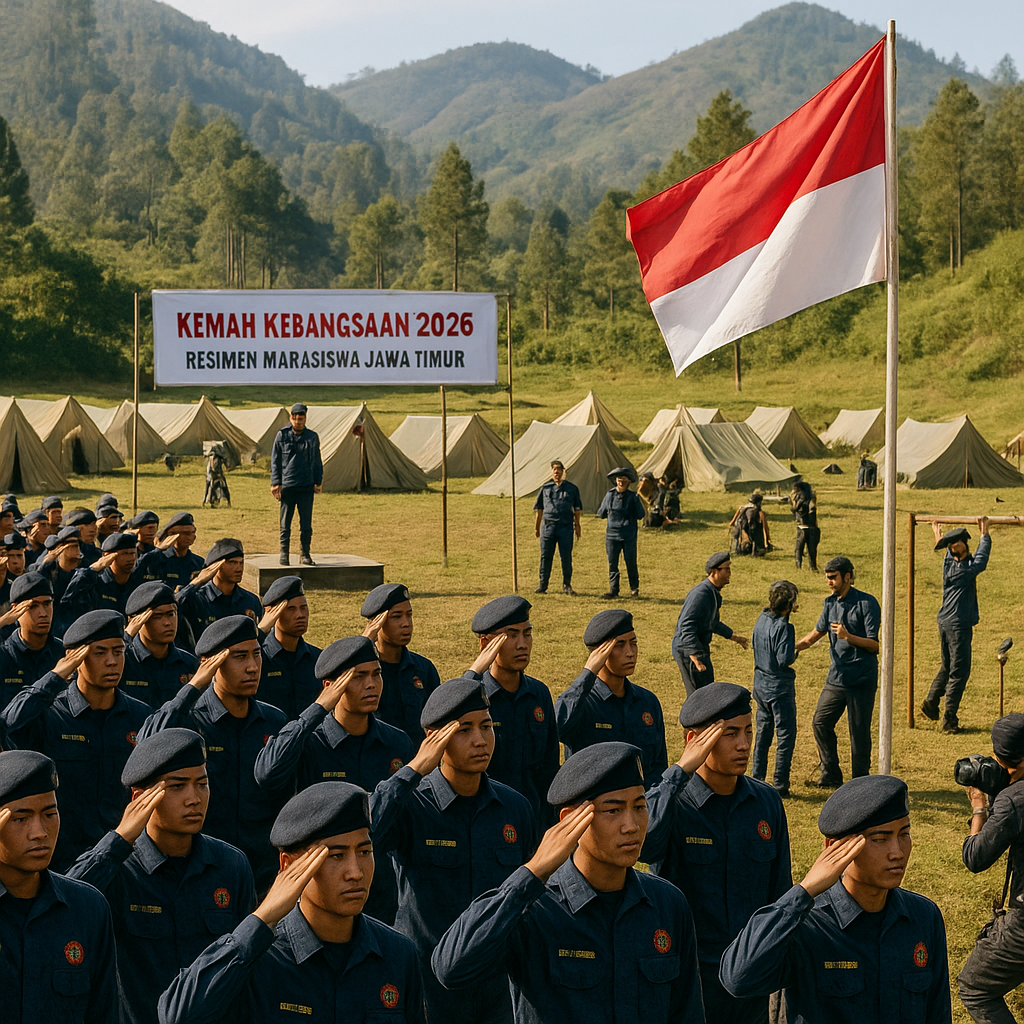 Resimen Mahasiswa Selenggarakan Kemah Kebangsaan bagi 500 Mahasiswa se-Jawa Timur