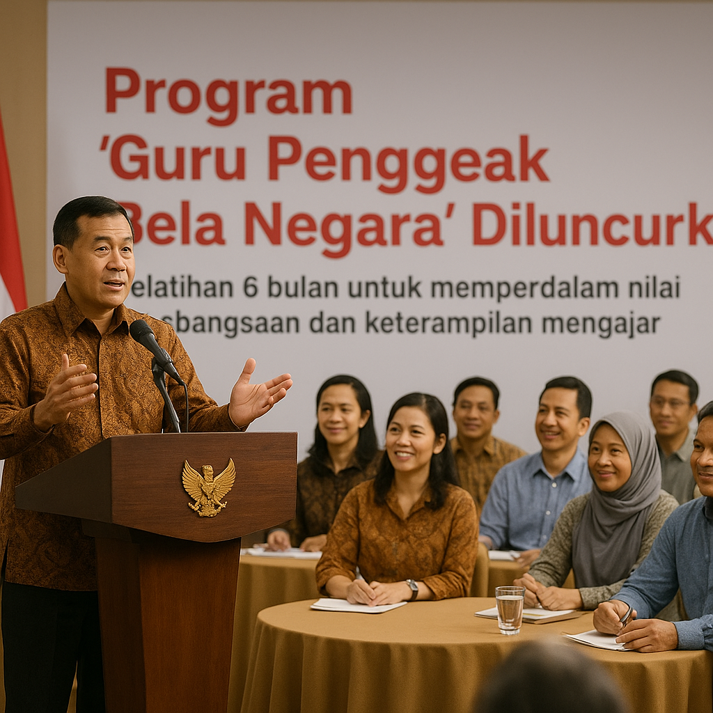Program 'Guru Penggerak Bela Negara' Diluncurkan, Latih Guru Jadi Agen Perubahan Karakter