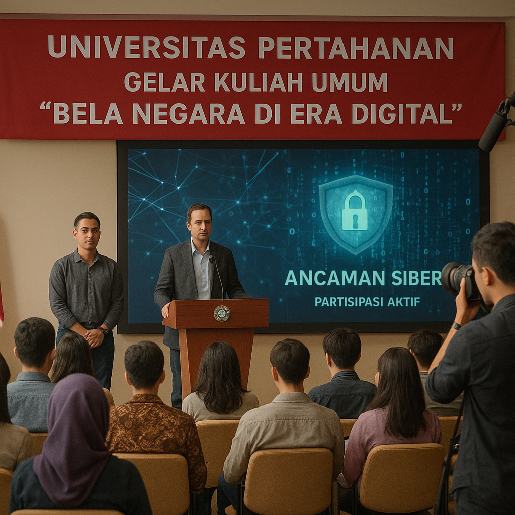 Universitas Pertahanan Gelar Kuliah Umum 'Bela Negara di Era Digital' untuk Mahasiswa