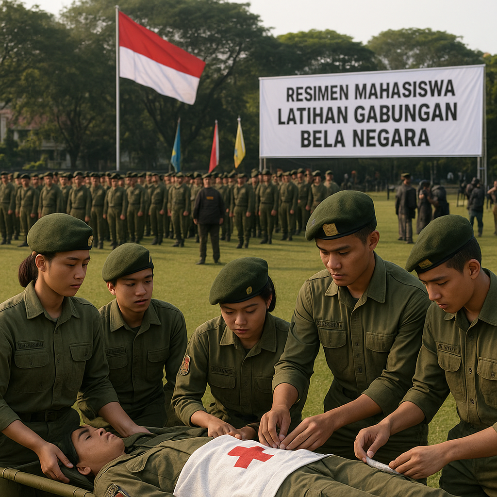 Resimen Mahasiswa Gelar Latihan Gabungan Bela Negara di 10 P...