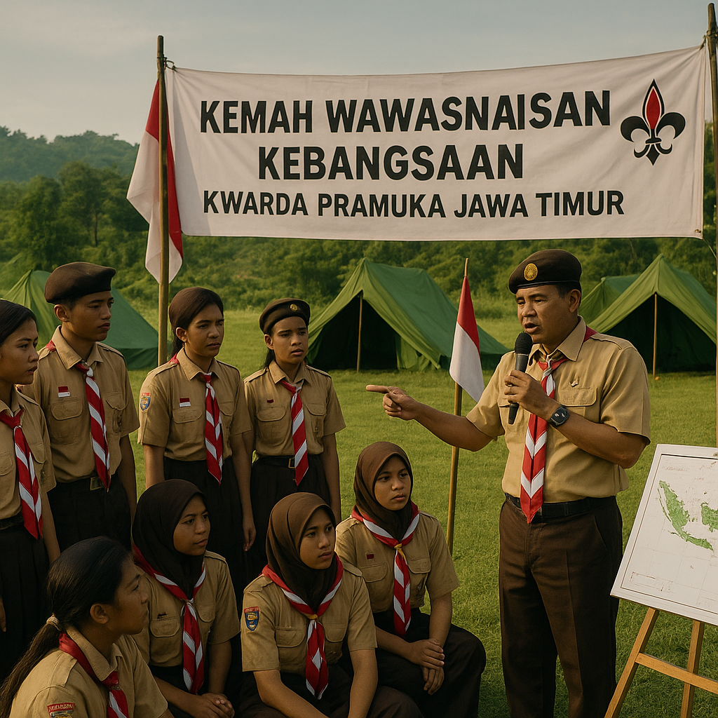 Kwarda Pramuka Jatim Gelar Kemah Wawasan Kebangsaan bagi Pel...