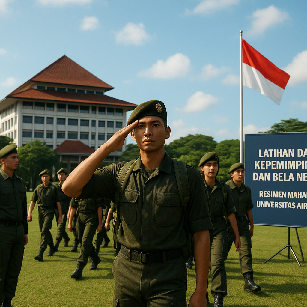 Resimen Mahasiswa Unair Gelar Latihan Dasar Kepemimpinan dan...