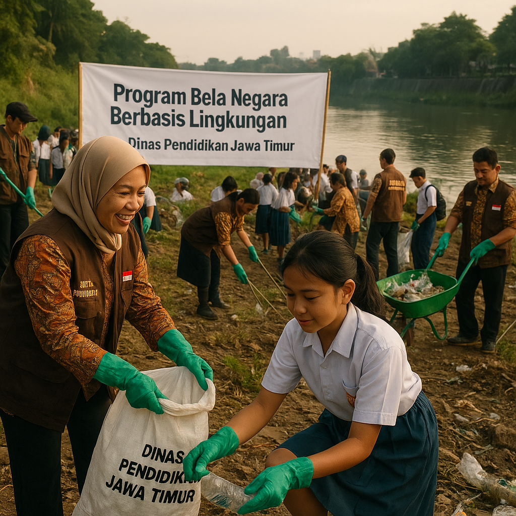 Guru dan Pelajar di Jawa Timur Gelar Aksi Bersih Sungai seba...