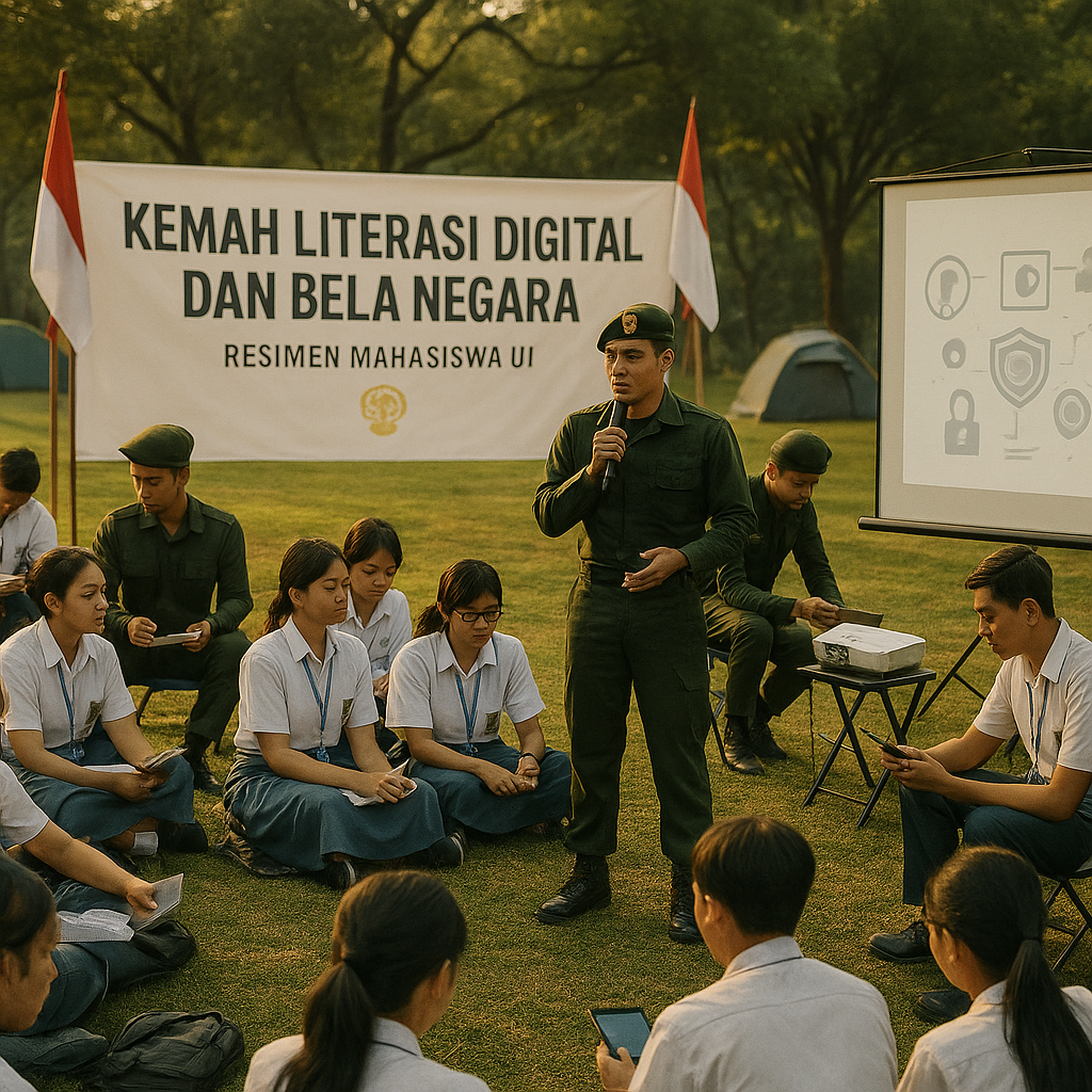 Mahasiswa UI Gelar 'Kemah Literasi Digital dan Bela Negara'...