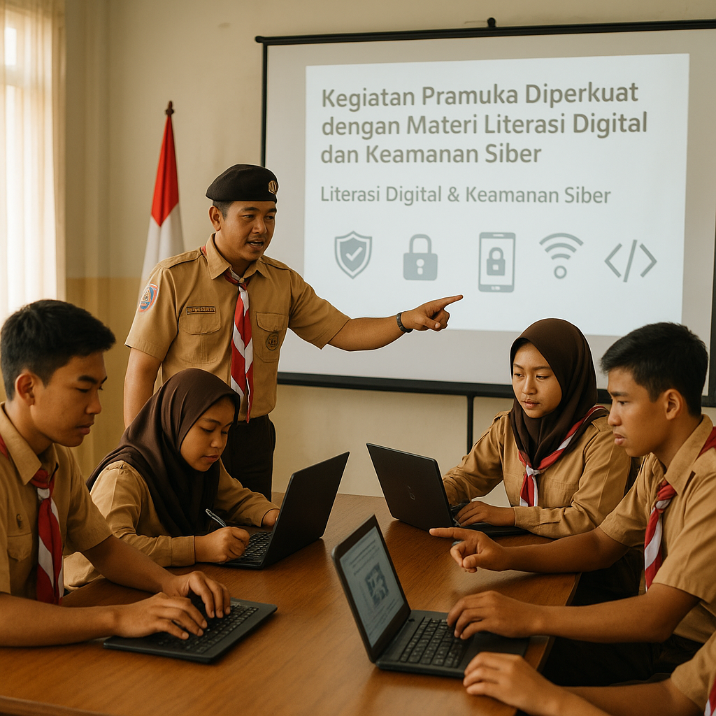 Kegiatan Pramuka Diperkuat dengan Materi Literasi Digital da...