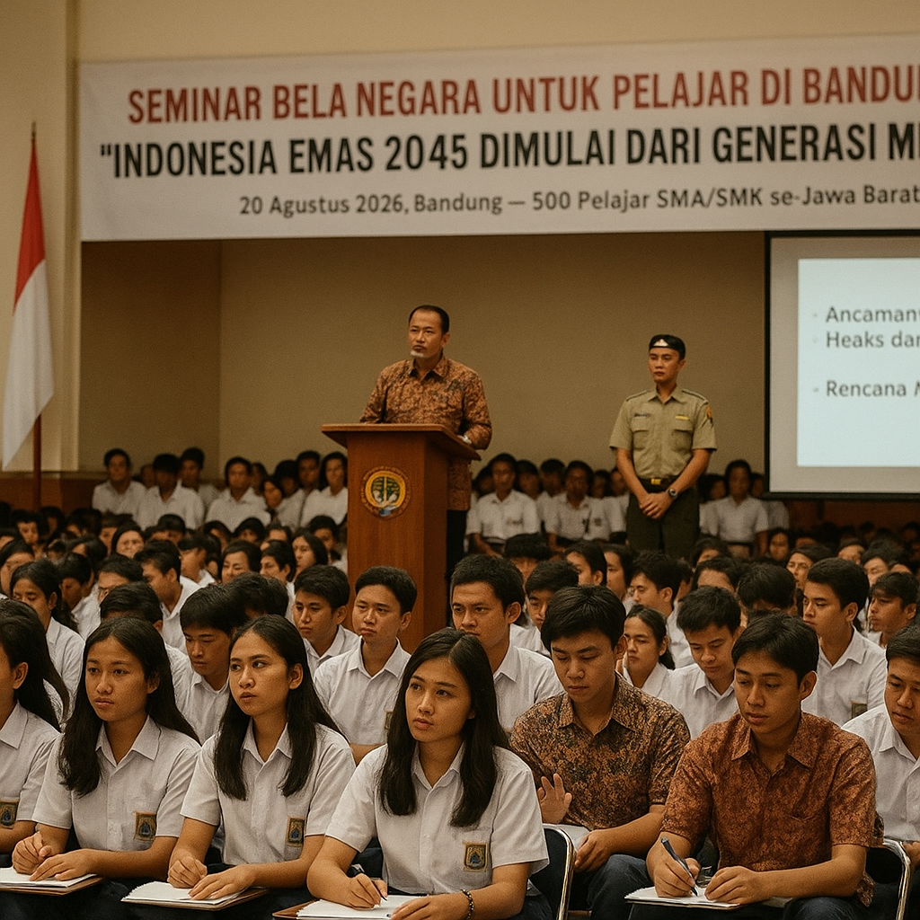 Seminar Bela Negara untuk Pelajar di Bandung: 'Indonesia Ema...