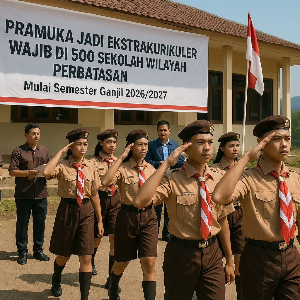 Pramuka Jadi Ekstrakurikuler Wajib di 500 Sekolah Wilayah Pe...