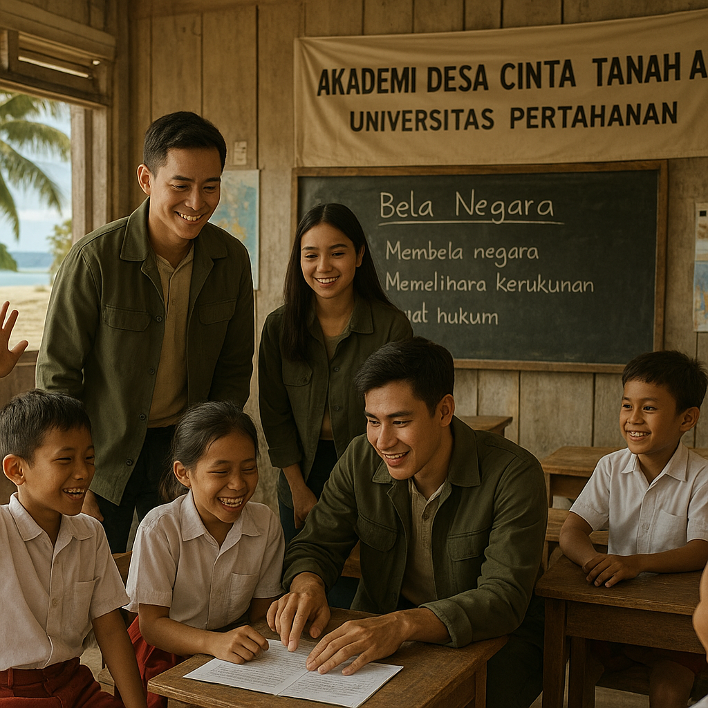 Mahasiswa Universitas Pertahanan Jadi Pengajar Bela Negara d...