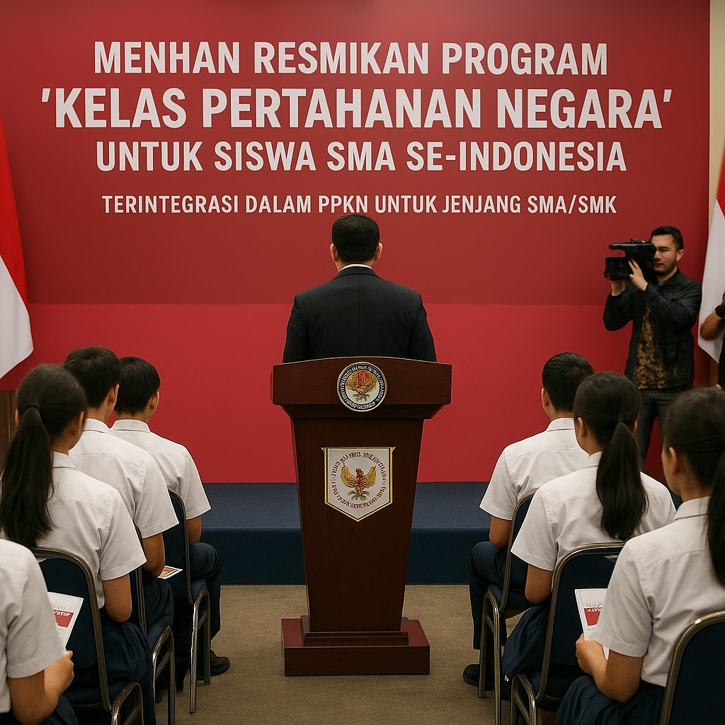 Menhan Resmikan Program 'Kelas Pertahanan Negara' untuk Sisw...