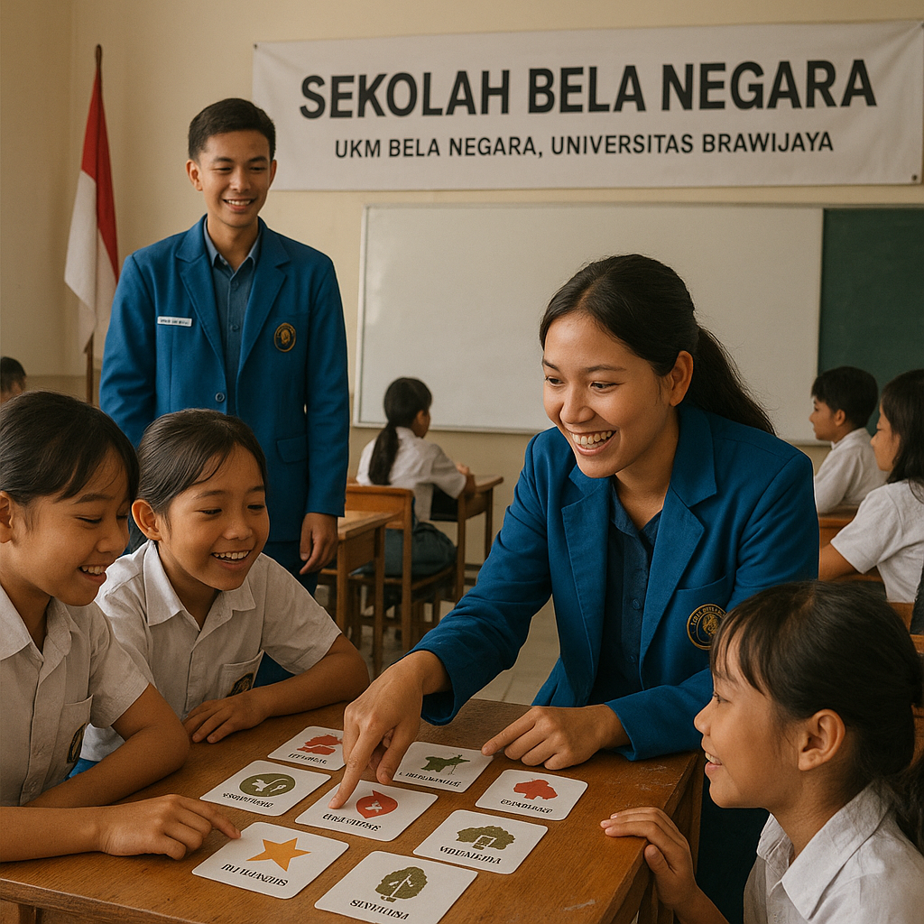 Mahasiswa Universitas Brawijaya Gelar Sekolah Bela Negara un...
