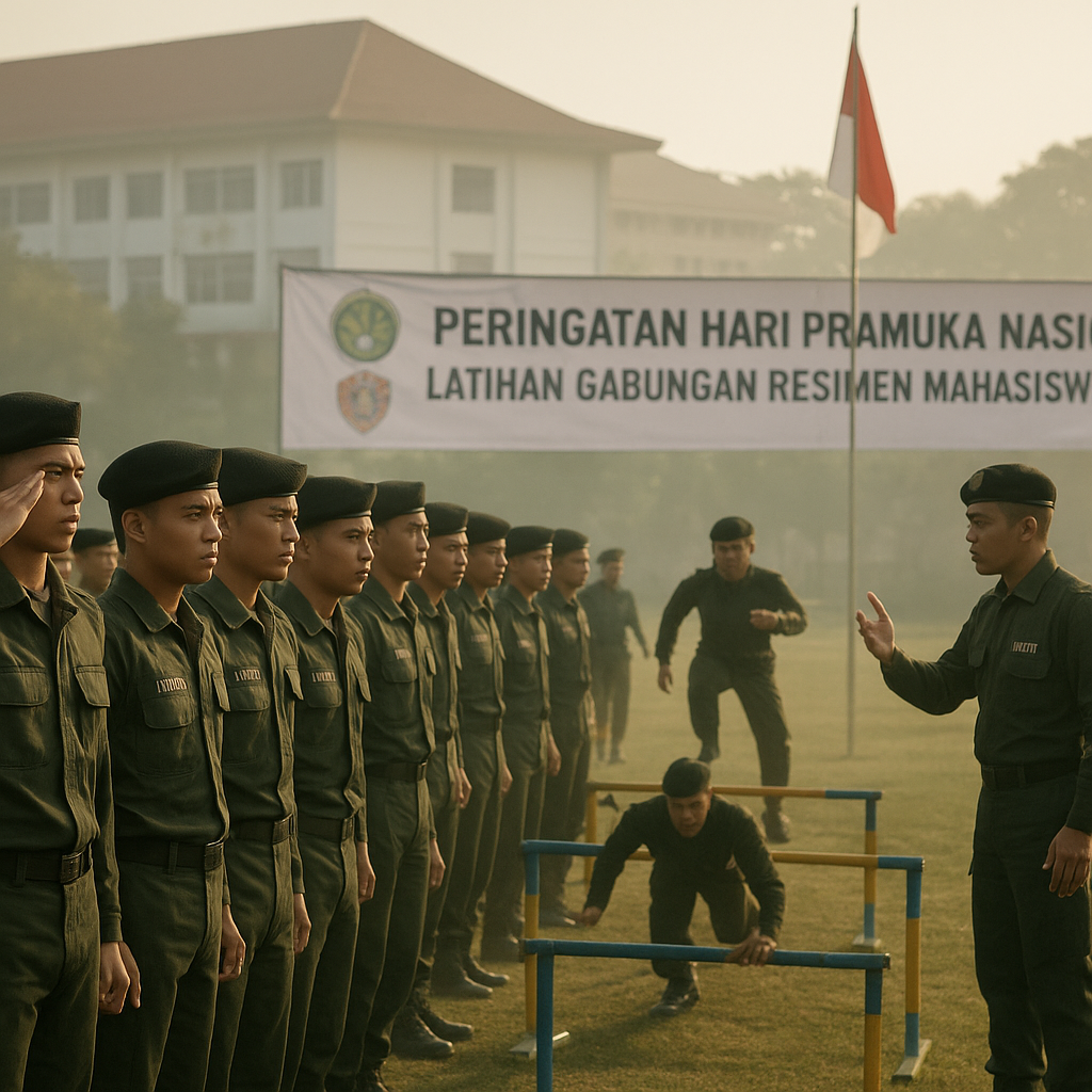 Peringatan Hari Pramuka Nasional: Resimen Mahasiswa Unri Gel...