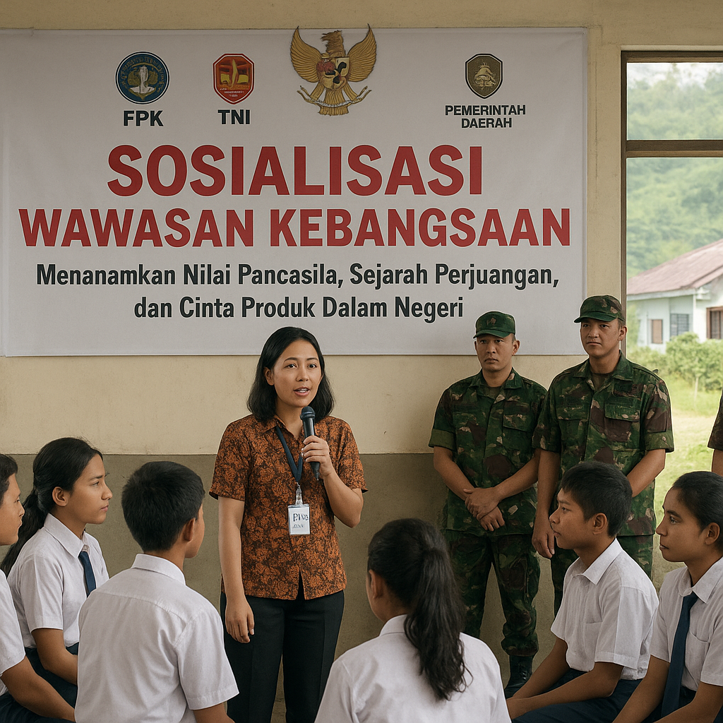 Sosialisasi Wawasan Kebangsaan di Sekolah Perbatasan