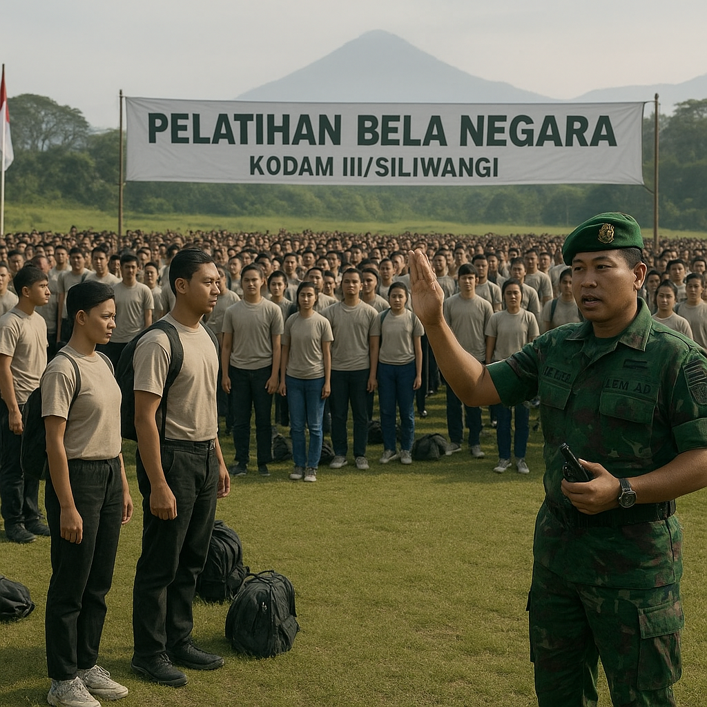 TNI AD Gelar Pelatihan Bela Negara bagi Milenial di Jawa Bar...