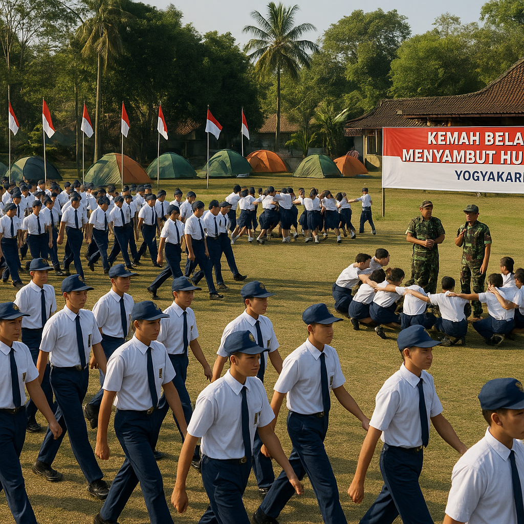 Kemah Bela Negara Pelajar Menyambut HUT TNI di Yogyakarta