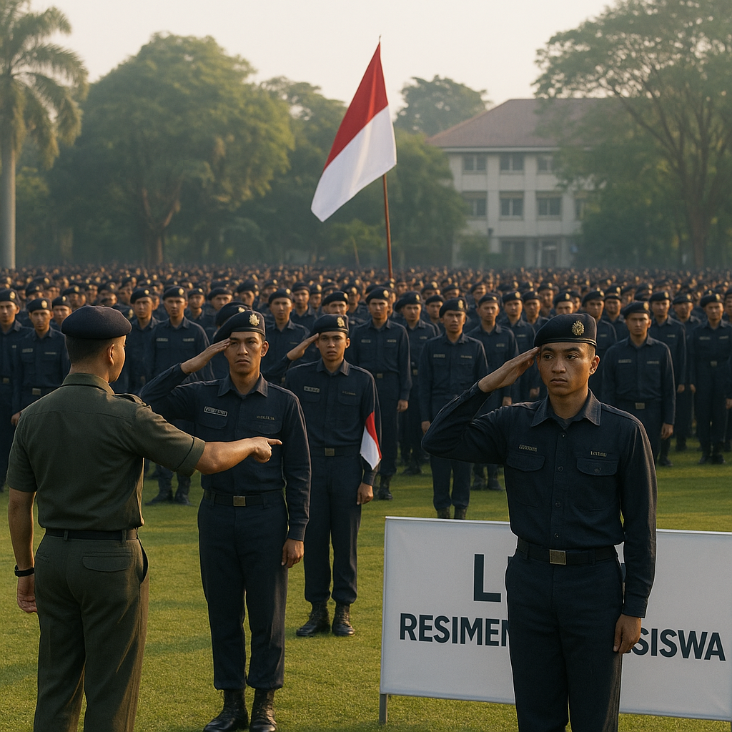 Resimen Mahasiswa Universitas Gadjah Mada Gelar Latihan Dasa...