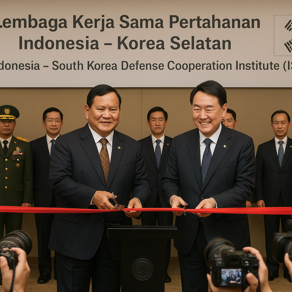 Menhan Resmikan Lembaga Kerja Sama Pertahanan Indonesia-Kore...