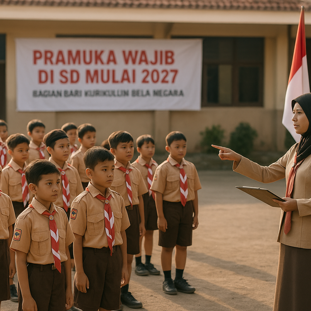 Pramuka Wajib Jadi Ekstrakurikuler di Sekolah Dasar Mulai 20...