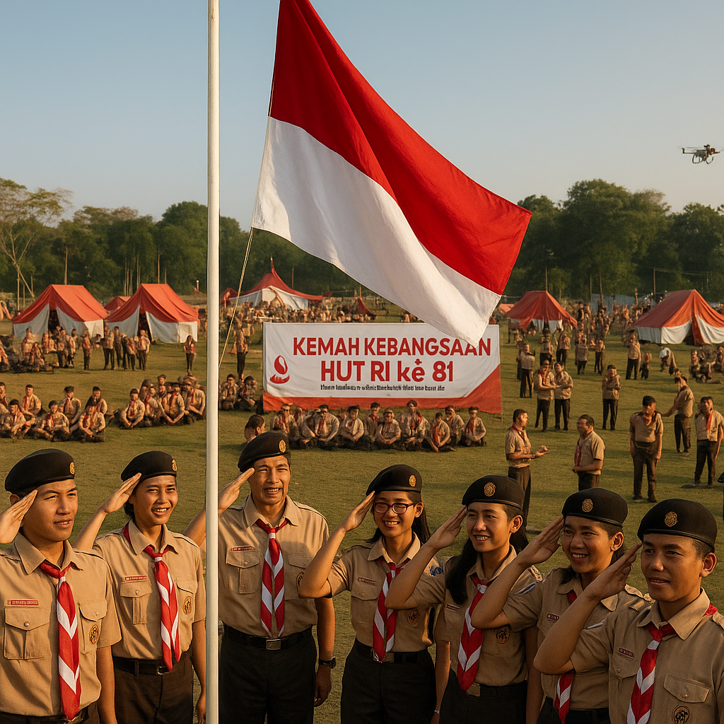 Peringatan HUT RI ke-81, Kwartir Nasional Gerakan Pramuka Ge...