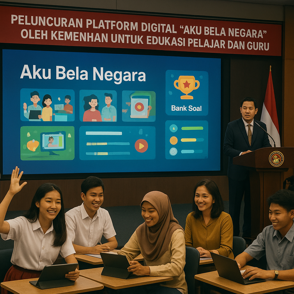 Peluncuran Platform Digital 'Aku Bela Negara' oleh Kemenhan...