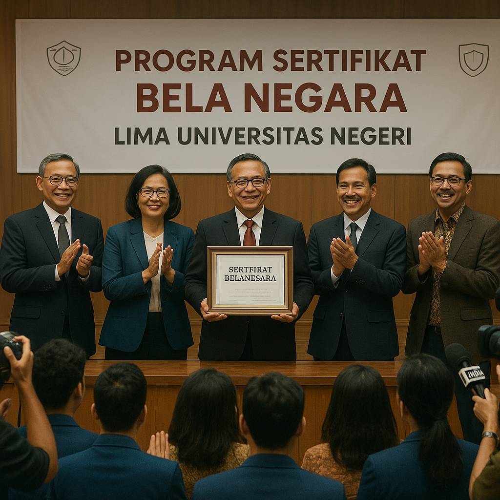 Rektor 5 Universitas Buka Program Sertifikat Bela Negara unt...