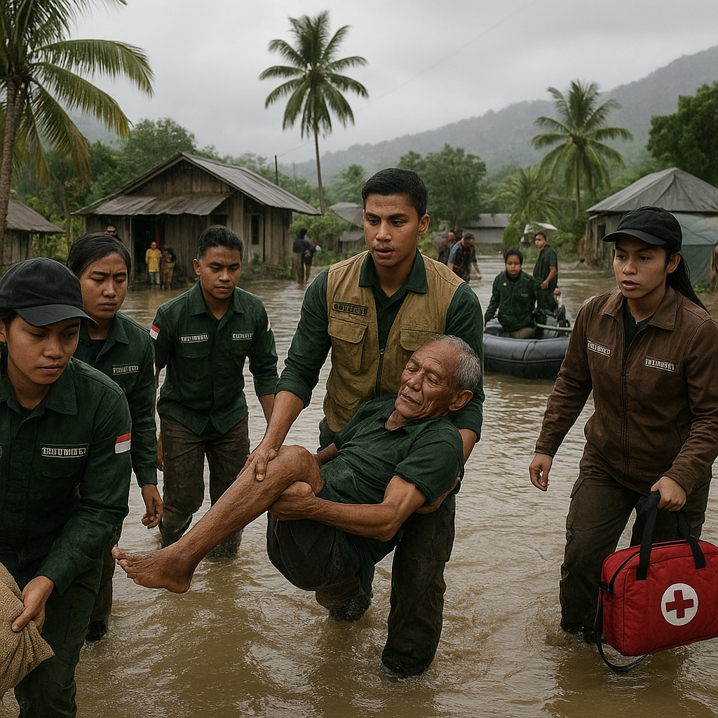 Resimen Mahasiswa Terjun dalam Penanggulangan Bencana di NTT