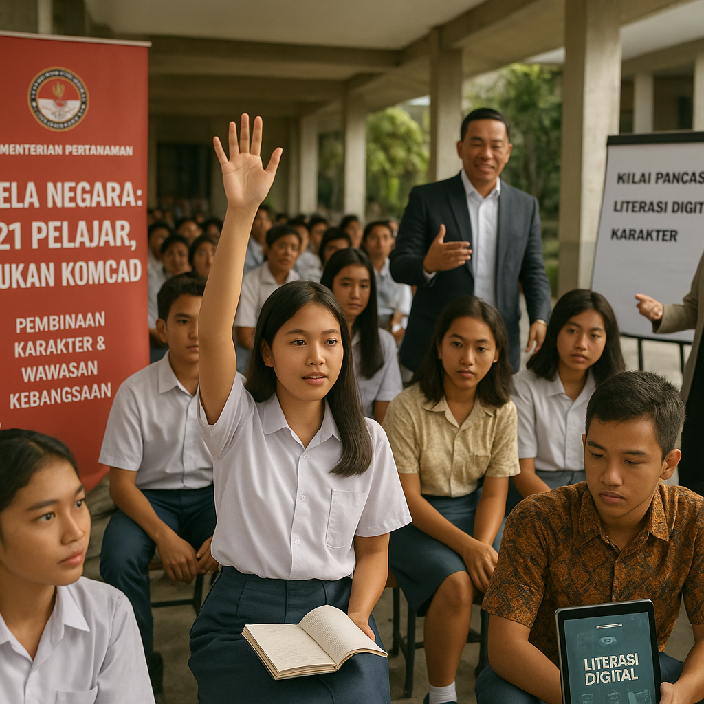 Kemenhan Gelar Bela Negara 121 Pelajar, Bukan untuk Komcad