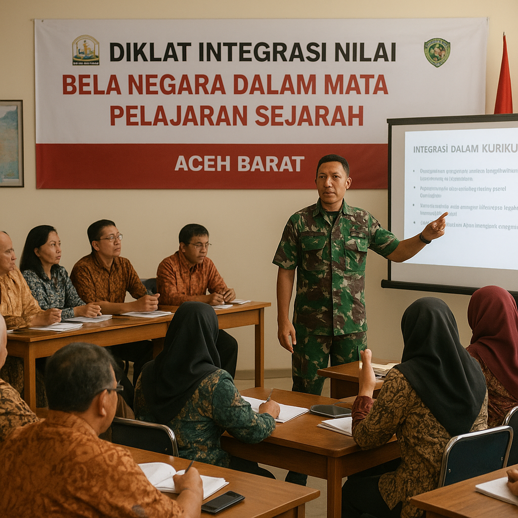 Guru di Aceh Barat Diklat Pembelajaran Bela Negara dalam Mat...