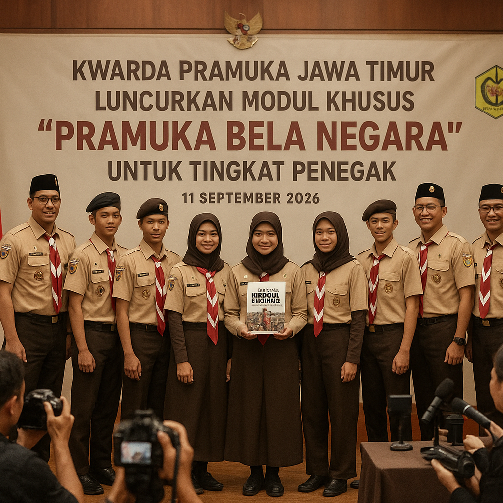 Kwarda Pramuka Jatim Luncurkan Modul Khusus 'Pramuka Bela Ne...