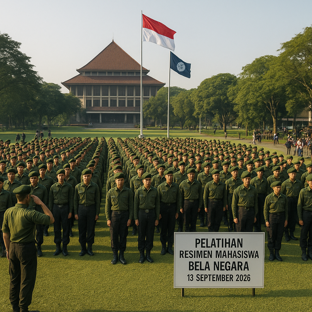 Universitas Gadjah Mada Gelar Pelatihan Resimen Mahasiswa Be...