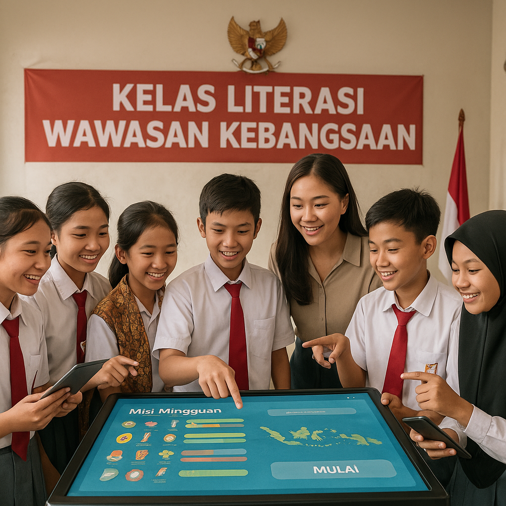 Kelas Literasi Wawasan Kebangsaan untuk Pelajar SMP di Tange...