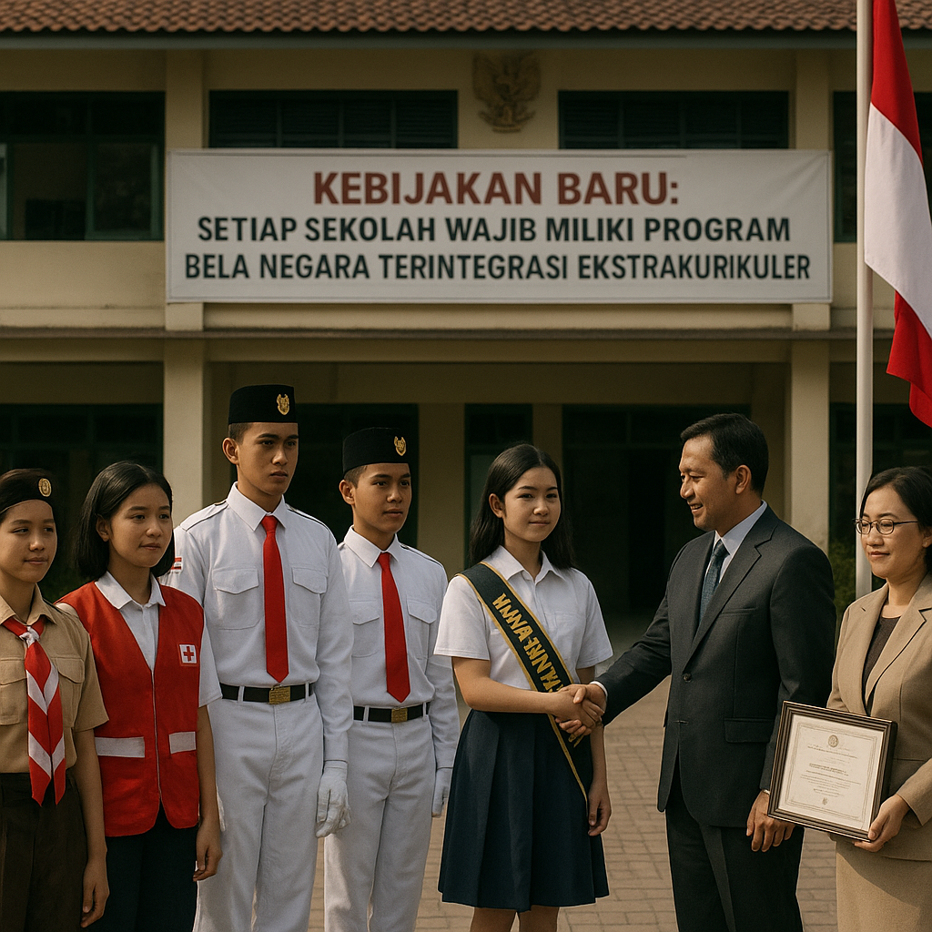 Kebijakan Baru: Setiap Sekolah Wajib Miliki Program Bela Neg...