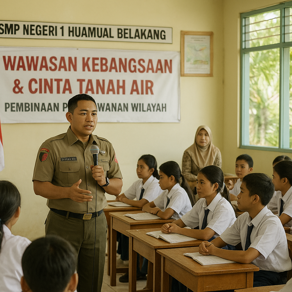 Babinsa Koramil 1513-01/Piru Tanamkan Wawasan Kebangsaan kep...