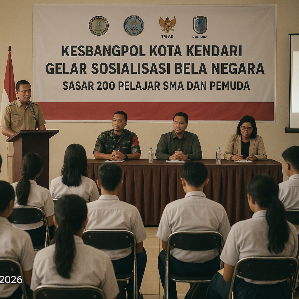 Kesbangpol Kota Kendari Gelar Sosialisasi Bela Negara, Sasar...